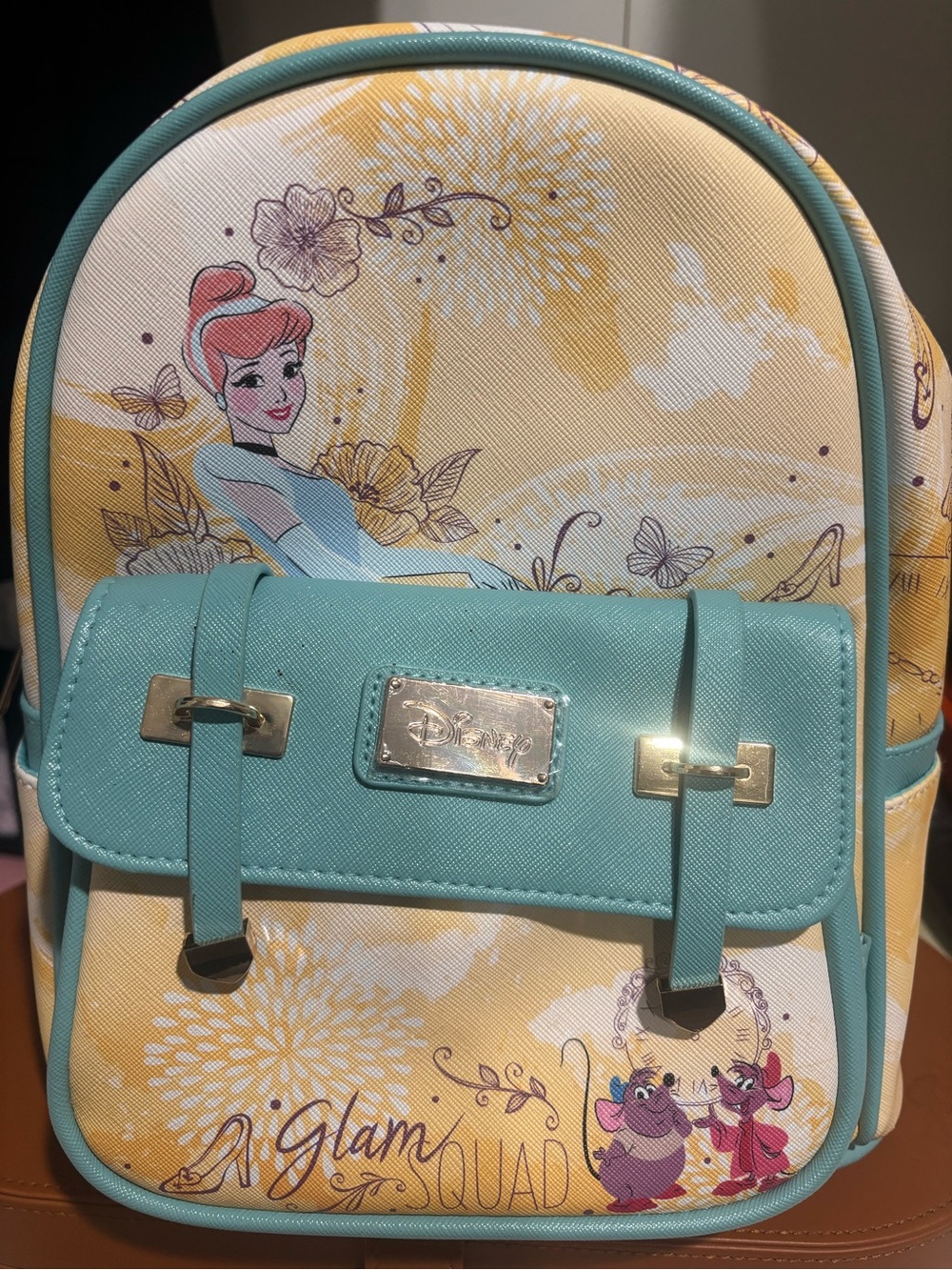 Disney Teal & Yellow Cinderella Mini Backpack